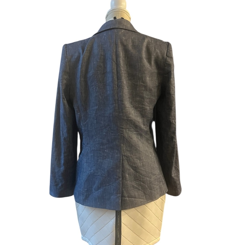 VERONICA BEARD LINEN BLEND TWILL BLAZER SIZE 10 - Picture 4 of 8
